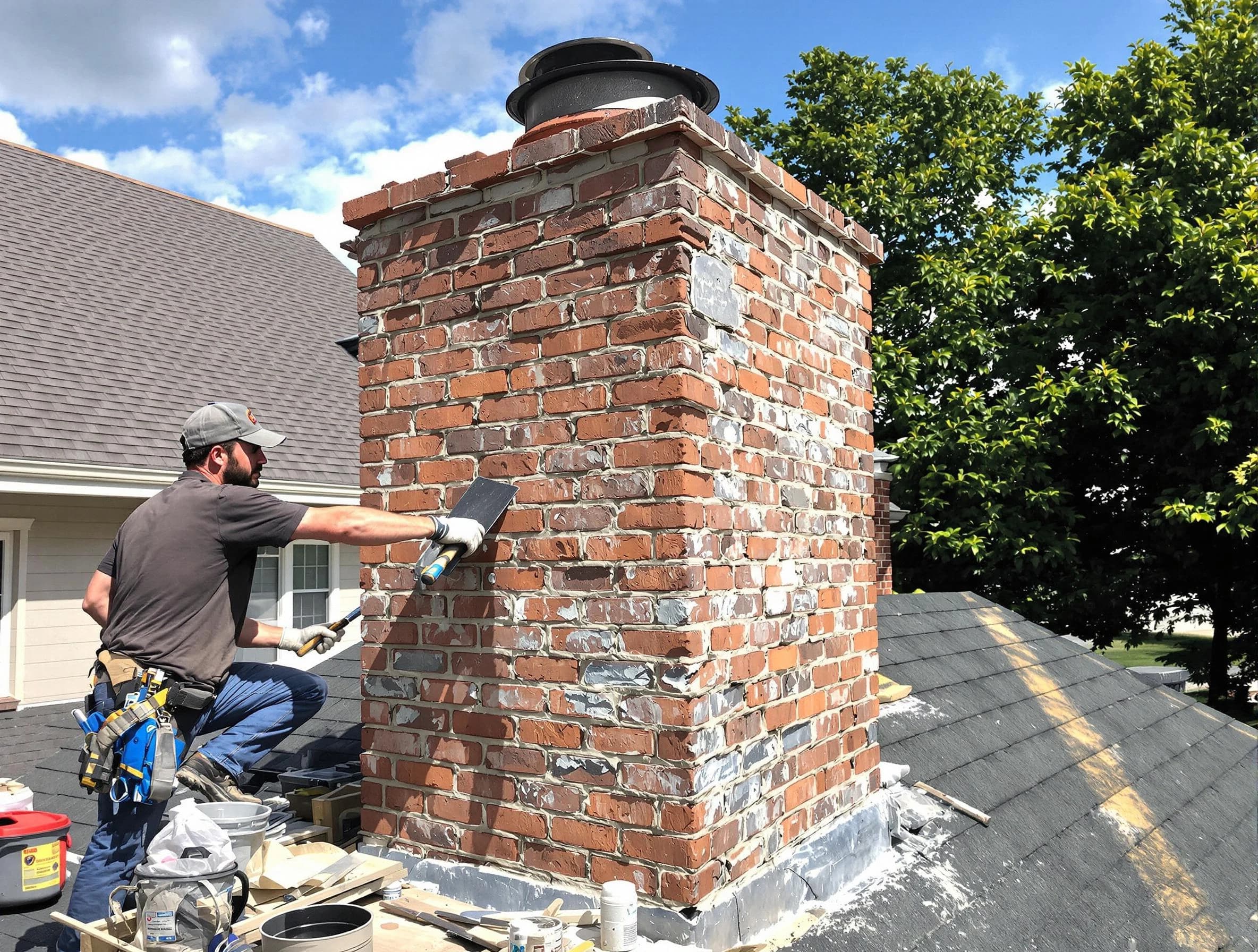 Completed chimney rebuild by Brigham City Chimney Sweep in Brigham City, UT