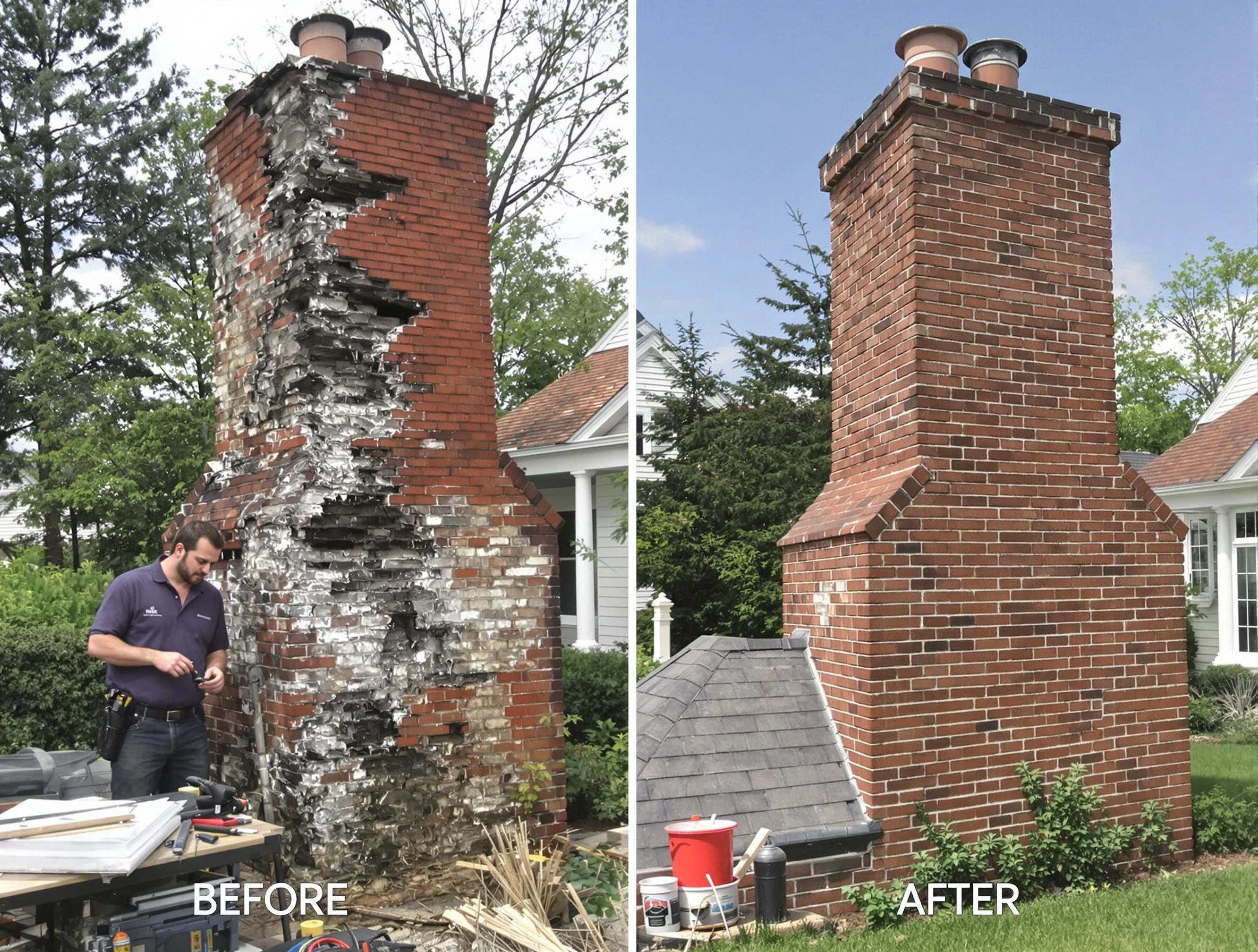 Brigham City Chimney Sweep performing a full chimney restoration in Brigham City, UT